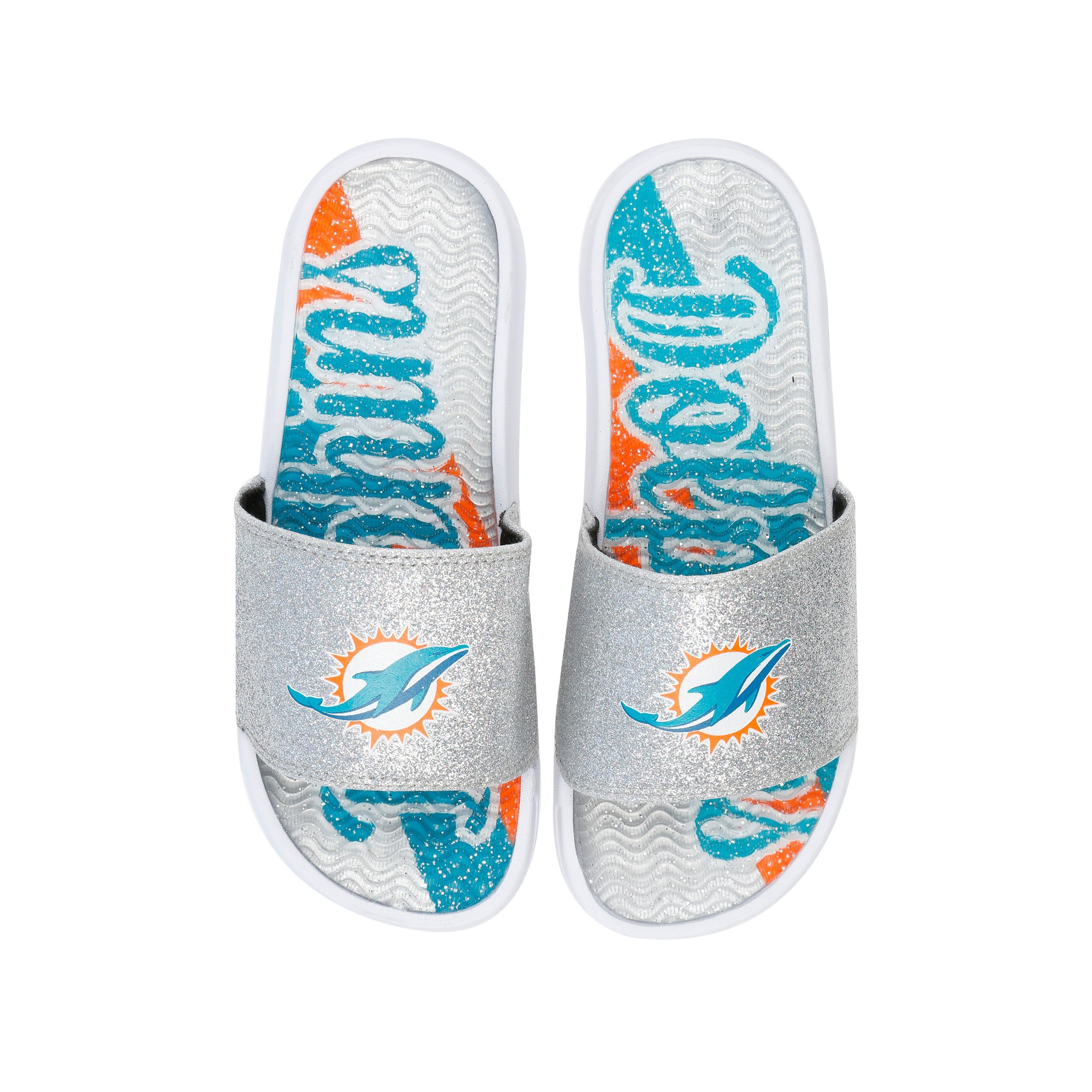 Miami Dolphins Mesh Stripe Slide Sandals – CanesWear at Miami FanWear