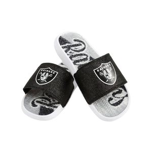 Las Vegas Raiders NFL Womens Glitter Gel Slide
