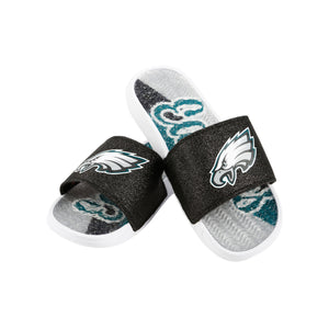 Philadelphia Eagles NFL Womens Glitter Gel Slide