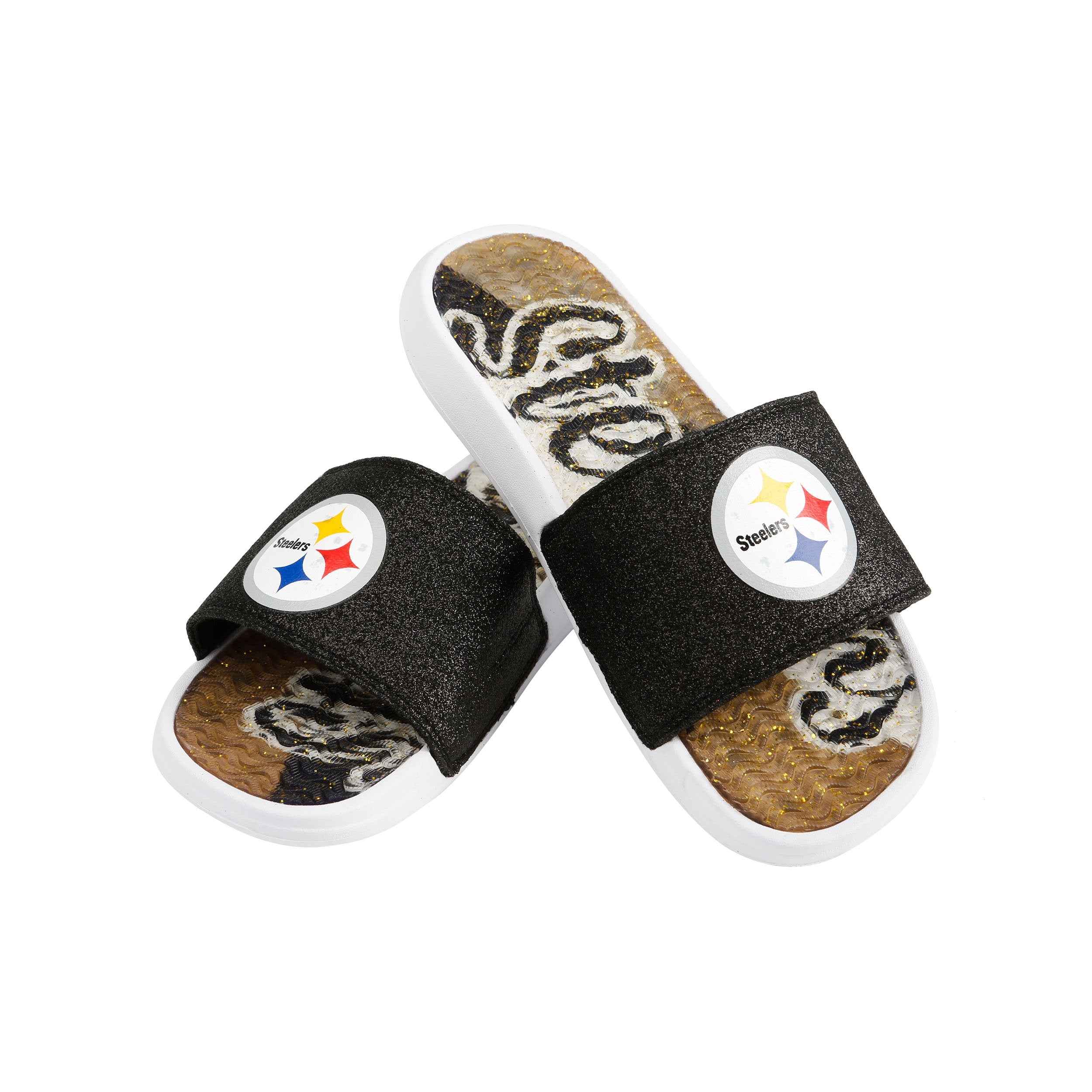 Men's FOCO Pittsburgh Steelers Gel Slide Sandals