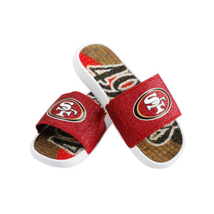 San Francisco 49ers NFL Womens Glitter Gel Slide