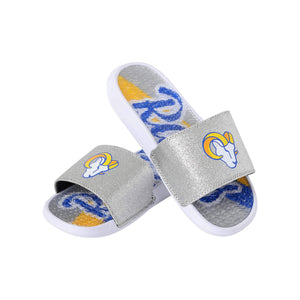 Los Angeles Rams NFL Womens Glitter Gel Slide