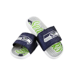 Seattle Seahawks NFL Womens Glitter Gel Slide