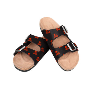 Cleveland Browns NFL Womens Team Logo Double Buckle Sandal
