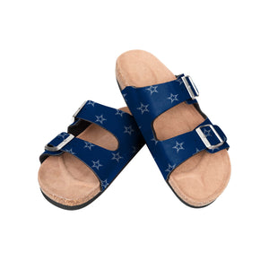 Dallas Cowboys NFL Womens Team Logo Double Buckle Sandal