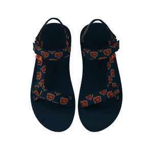 Chicago Bears NFL Womens Repeat Logo Strap Sandal