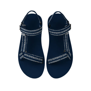 Dallas Cowboys NFL Womens Repeat Logo Strap Sandal