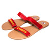 Kansas City Chiefs NFL Womens Double Strap Slide Sandals