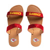 Kansas City Chiefs NFL Womens Double Strap Slide Sandals