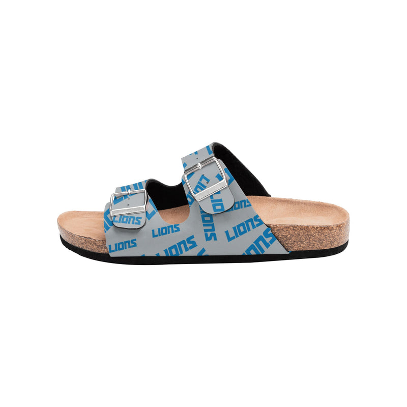 Detroit Lions Womens Big Logo Shimmer Slide, Size: M