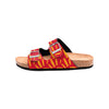 Kansas City Chiefs NFL Womens Mini Print Double Buckle Sandal