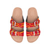 Kansas City Chiefs NFL Womens Mini Print Double Buckle Sandal