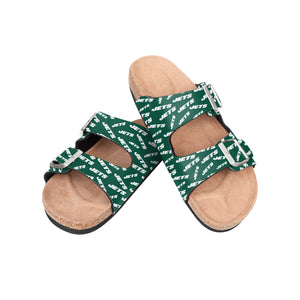 New York Jets NFL Womens Mini Print Double Buckle Sandal