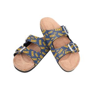 Los Angeles Rams NFL Womens Mini Print Double Buckle Sandal