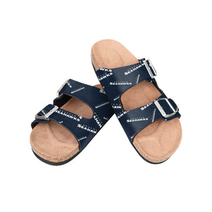 Seattle Seahawks NFL Womens Mini Print Double Buckle Sandal