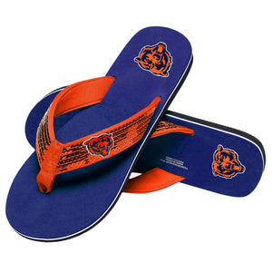 Chicago Bears NFL Womens Sequin Flip Flops