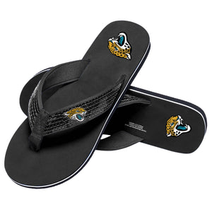 Jacksonville Jaguars NFL Womens Sequin Flip Flops