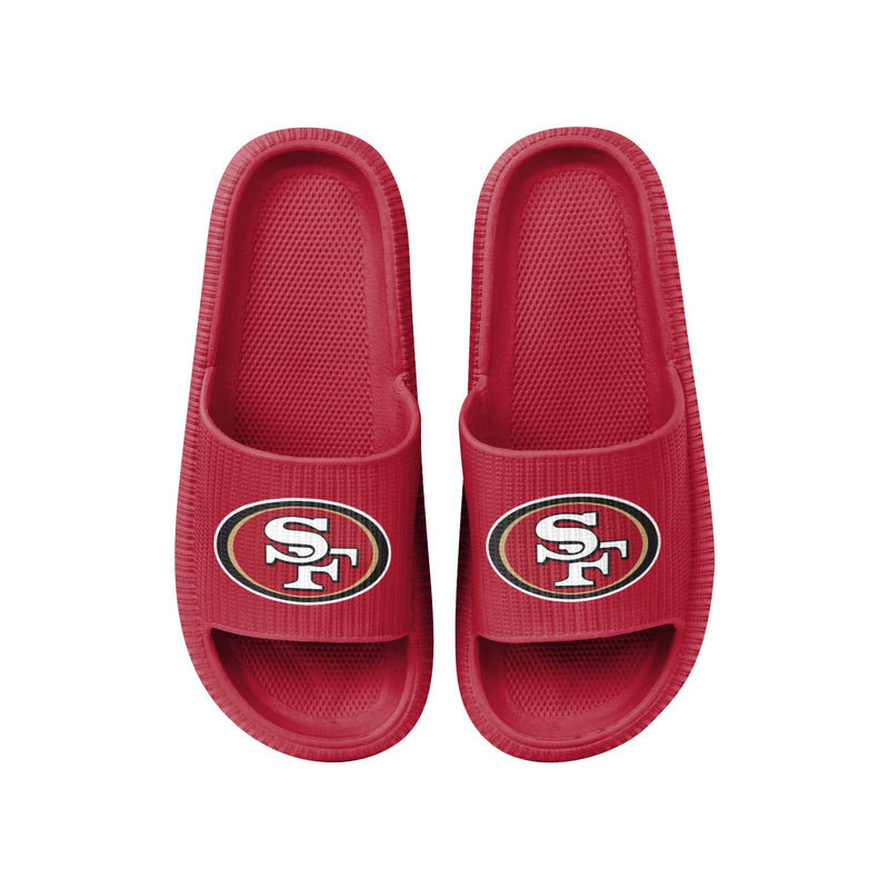 Women's FOCO San Francisco 49ers Script Wordmark Slide Sandals