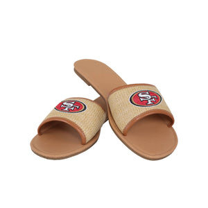 San Francisco 49ers NFL Womens Straw Slide