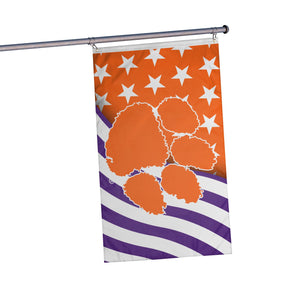 Clemson Tigers NCAA Americana Horizontal Flag