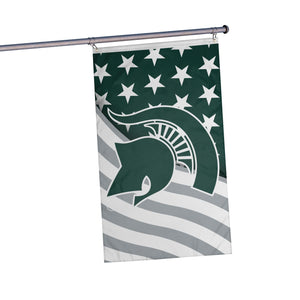 Michigan State Spartans NCAA Americana Horizontal Flag