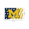 Michigan Wolverines NCAA Americana Horizontal Flag