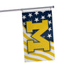 Michigan Wolverines NCAA Americana Horizontal Flag