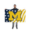 Michigan Wolverines NCAA Americana Horizontal Flag