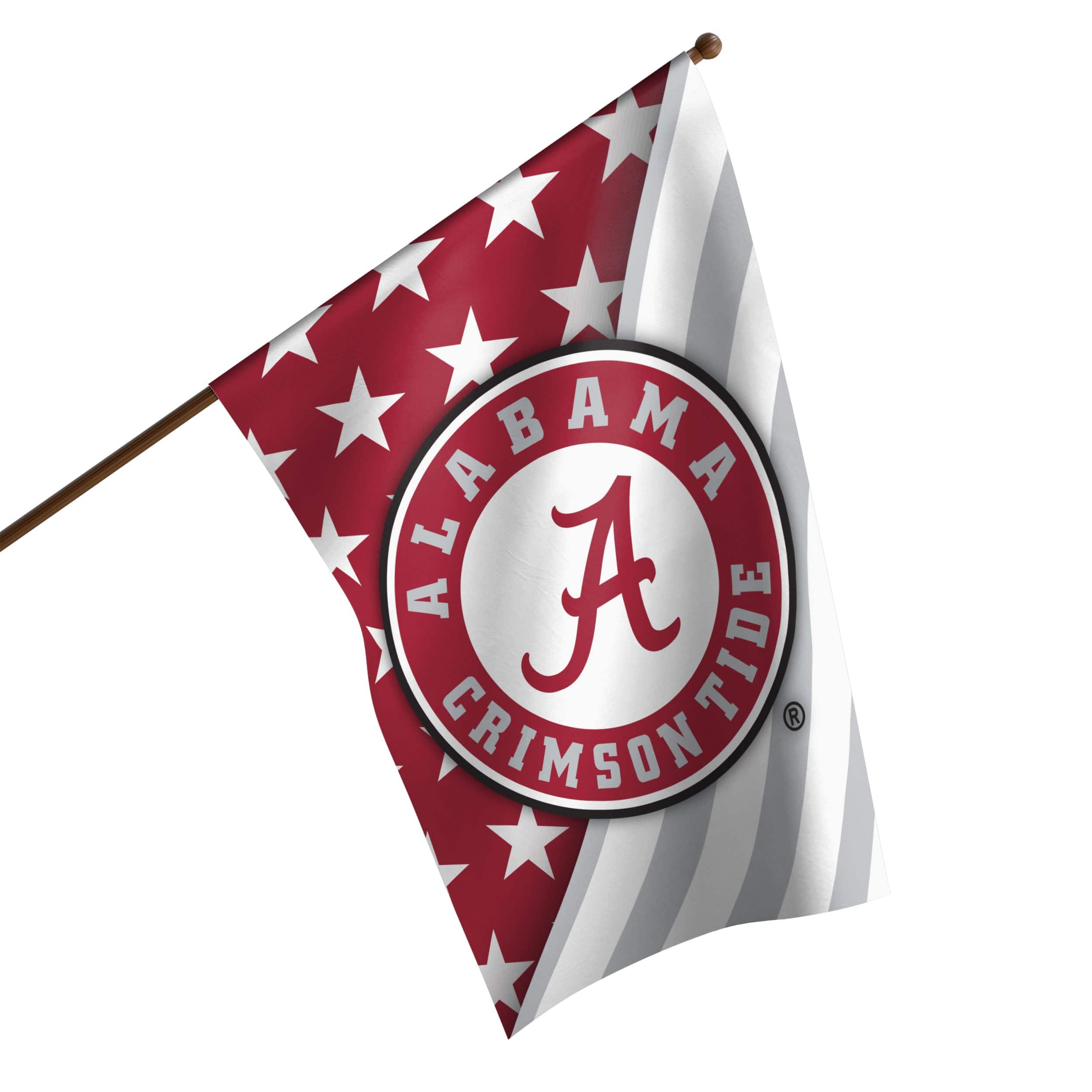 Evergreen Alabama Crimson Tide Vertical Linen Garden Flag - 18" X 12.5", Officially Licensed - View #5