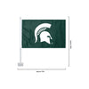 Michigan State Spartans NCAA 2 Pack Solid Car Flag