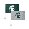 Michigan State Spartans NCAA 2 Pack Solid Car Flag