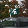 Michigan State Spartans NCAA 2 Pack Solid Car Flag