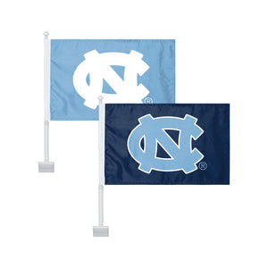 North Carolina Tar Heels NCAA 2 Pack Solid Car Flag