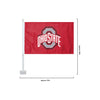 Ohio State Buckeyes NCAA 2 Pack Solid Car Flag