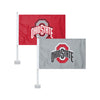 Ohio State Buckeyes NCAA 2 Pack Solid Car Flag