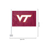 Virginia Tech Hokies NCAA 2 Pack Solid Car Flag