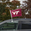 Virginia Tech Hokies NCAA 2 Pack Solid Car Flag