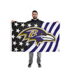 Baltimore Ravens NFL Americana Horizontal Flag