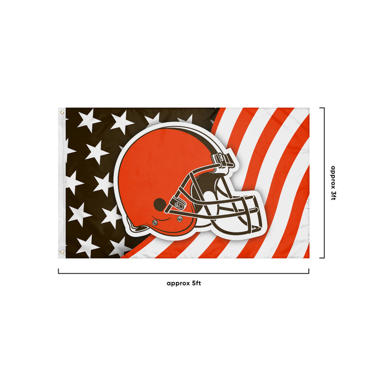 3 ft x 5 ft NFL Team Flag - Cleveland Browns