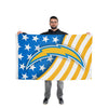 Los Angeles Chargers NFL Americana Horizontal Flag