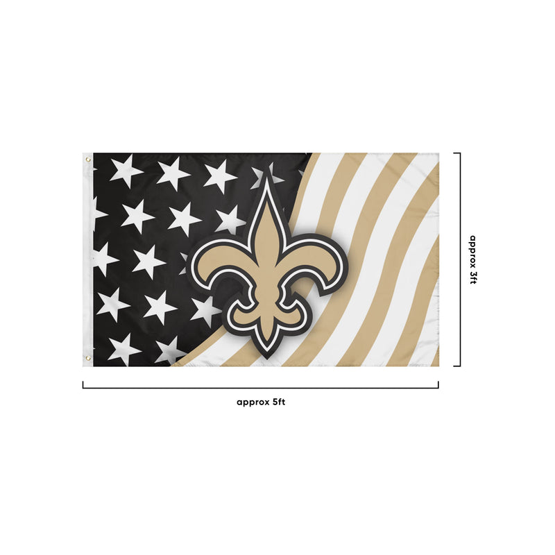 3 ft x 5 ft NFL Team Flag - New Orleans Saints