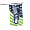 Seattle Seahawks NFL Americana Horizontal Flag