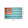 Miami Dolphins NFL American Stars Horizontal Flag