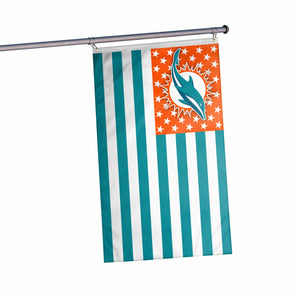Miami Dolphins NFL American Stars Horizontal Flag