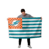 Miami Dolphins NFL American Stars Horizontal Flag