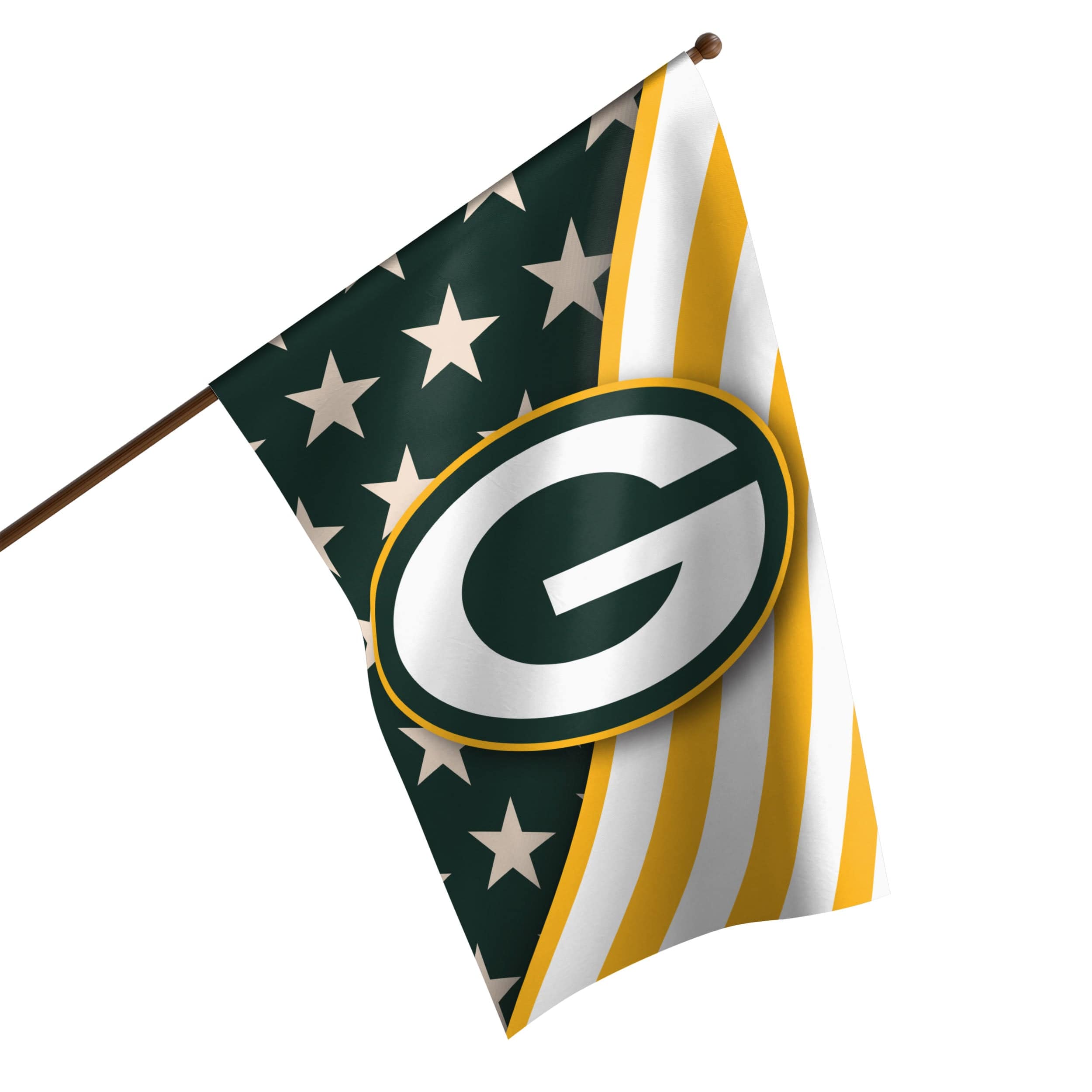 FOCO Green Bay Packers NFL Americana Vertical Flag