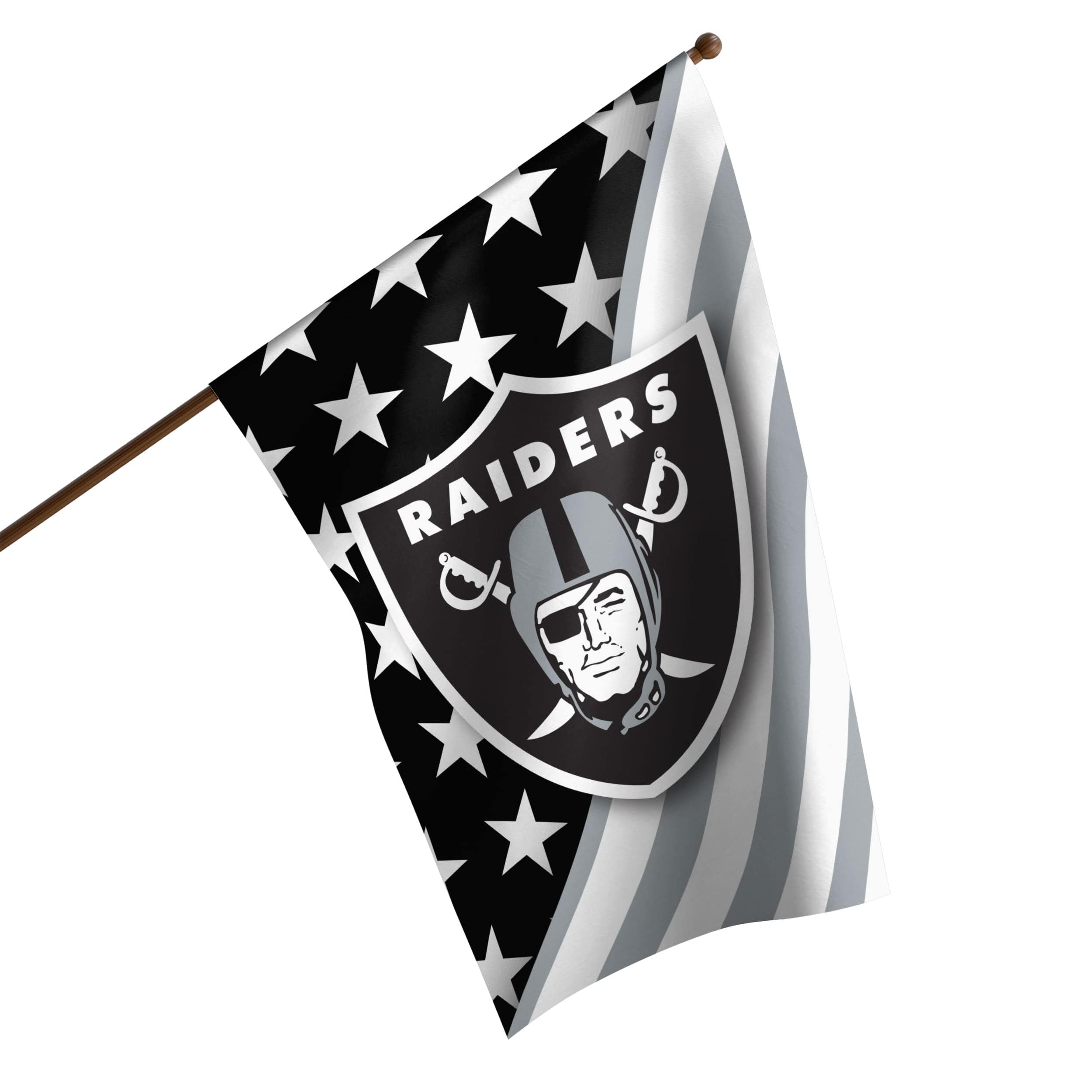 FOCO Las Vegas Raiders NFL Americana Vertical Flag