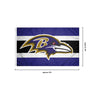 Baltimore Ravens NFL Big Logo Team Stripe Horizontal Flag