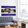 Baltimore Ravens NFL Big Logo Team Stripe Horizontal Flag