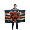 Chicago Bears NFL Big Logo Team Stripe Horizontal Flag